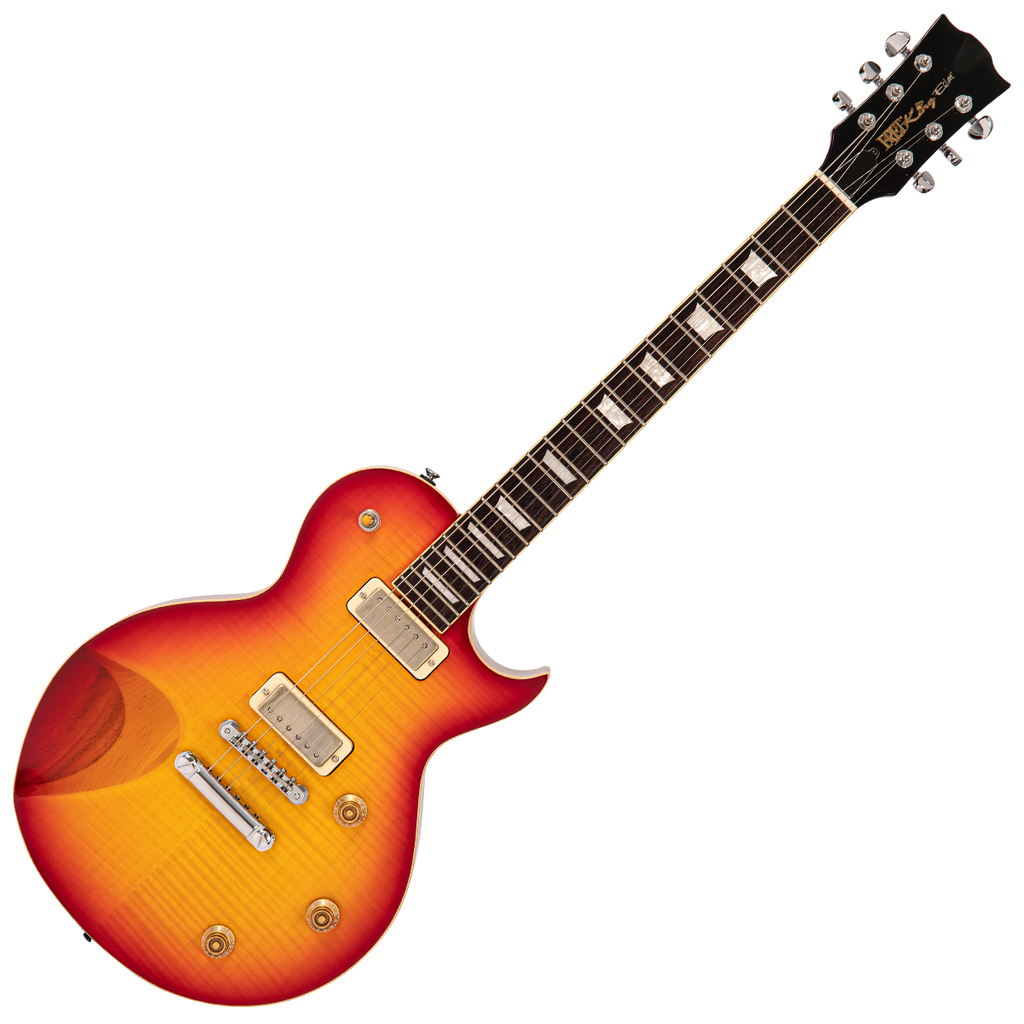 Flamed Cherry Sunburst Fret-King Eclat Custom Electric Guitar