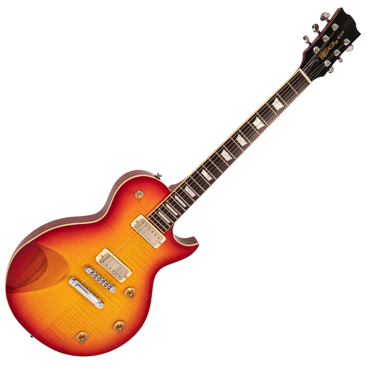Flamed Cherry Sunburst Fret-King Eclat Custom Electric Guitar