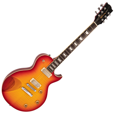 Flamed Cherry Sunburst Fret-King Eclat Custom Electric Guitar