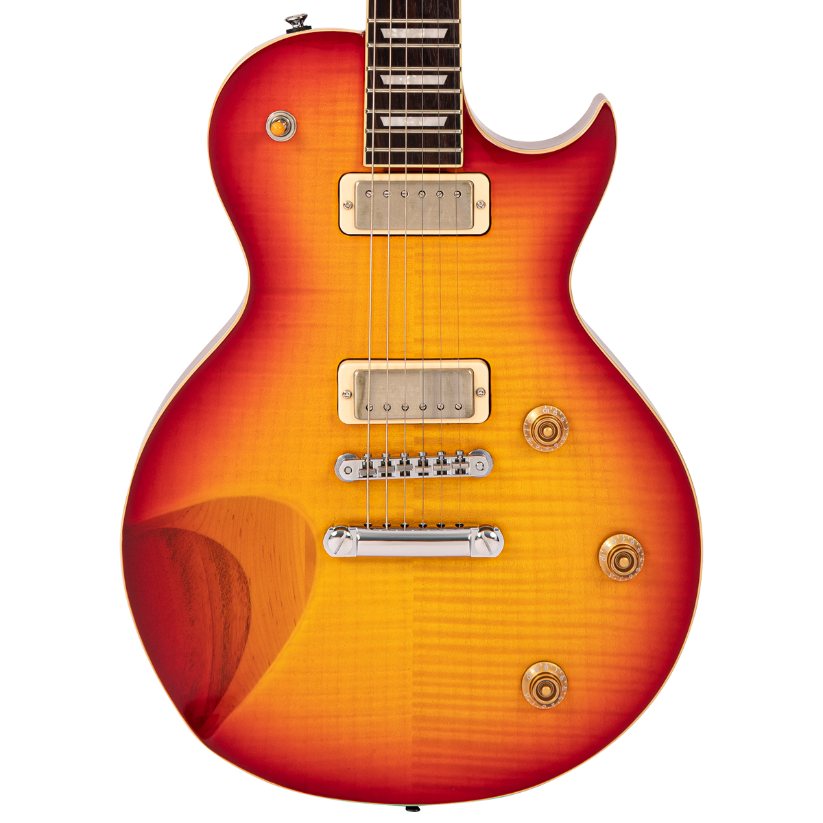 Flamed Cherry Sunburst Fret-King Eclat Custom Electric Guitar