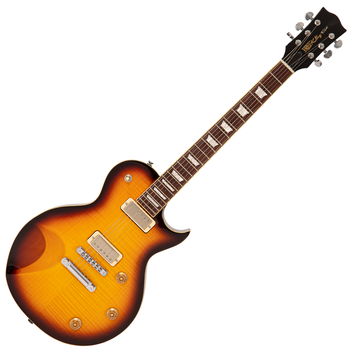 Flamed Tobacco Sunburst Fret-King Eclat Custom Electric Guitar