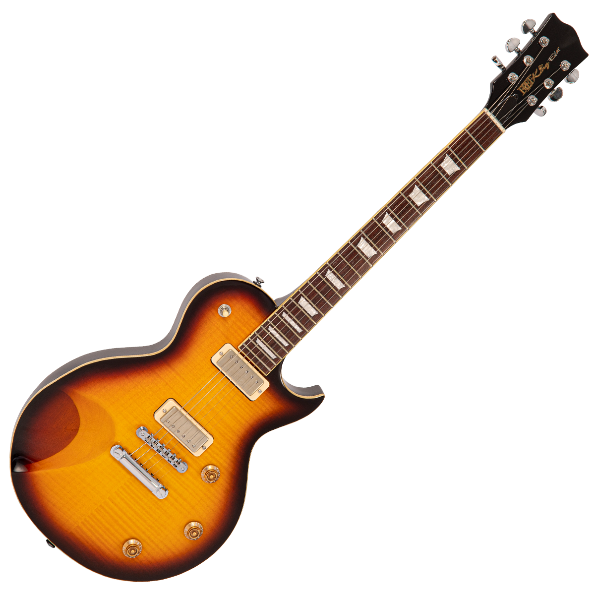 Flamed Tobacco Sunburst Fret-King Eclat Custom Electric Guitar