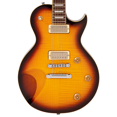 Flamed Tobacco Sunburst Fret-King Eclat Custom Electric Guitar