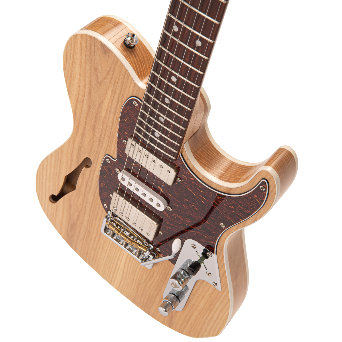 Natural Ash Fret-King Country Squire Semitone De Luxe Electric Guitar