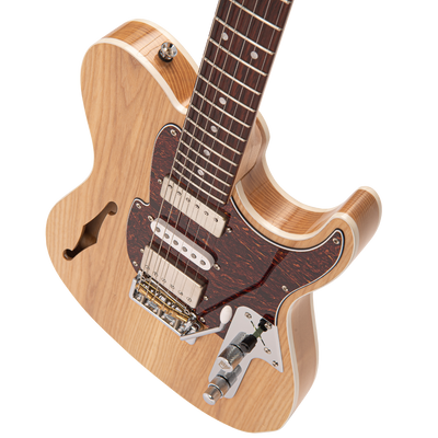 Natural Ash Fret-King Country Squire Semitone De Luxe Electric Guitar