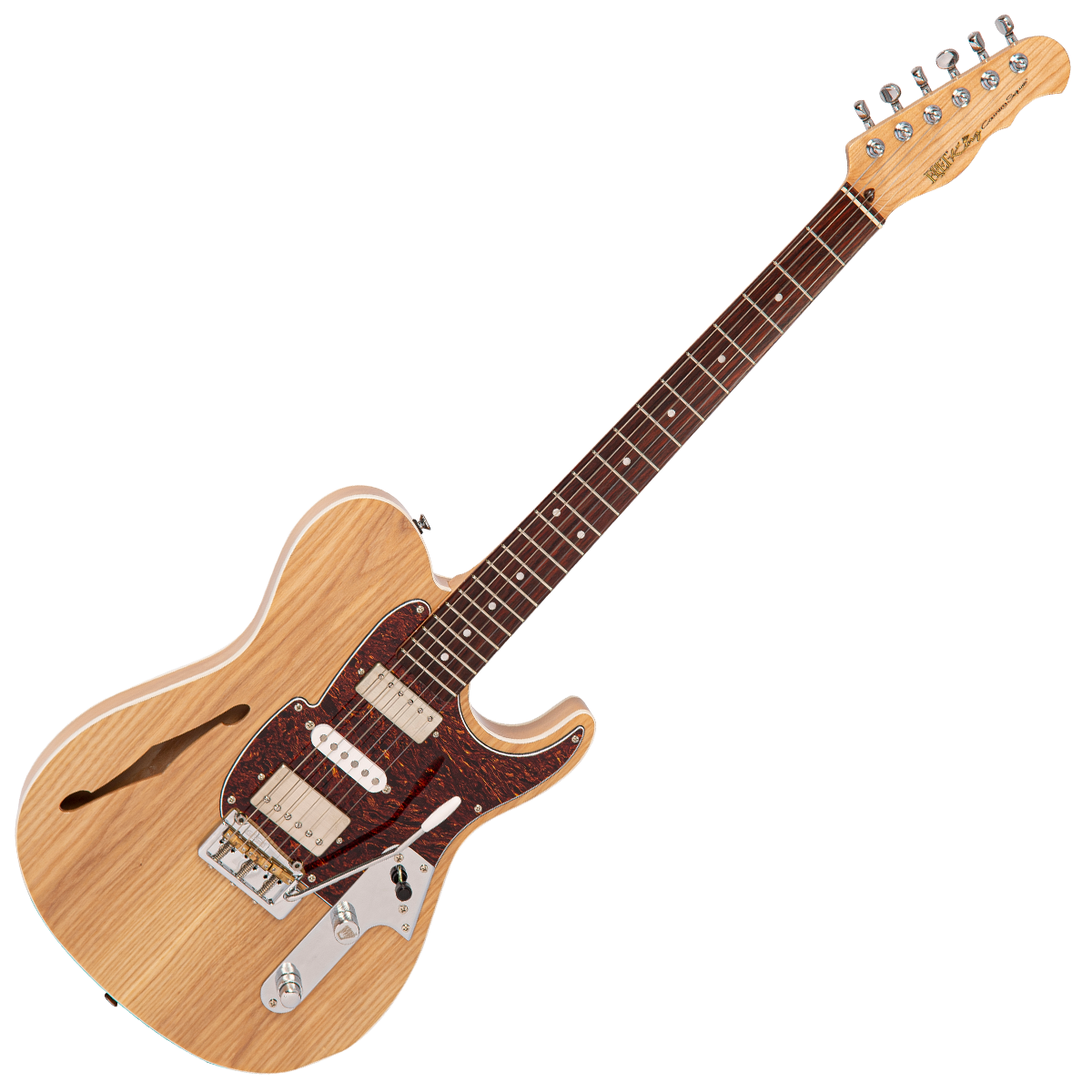 Natural Ash Fret-King Country Squire Semitone De Luxe Electric Guitar