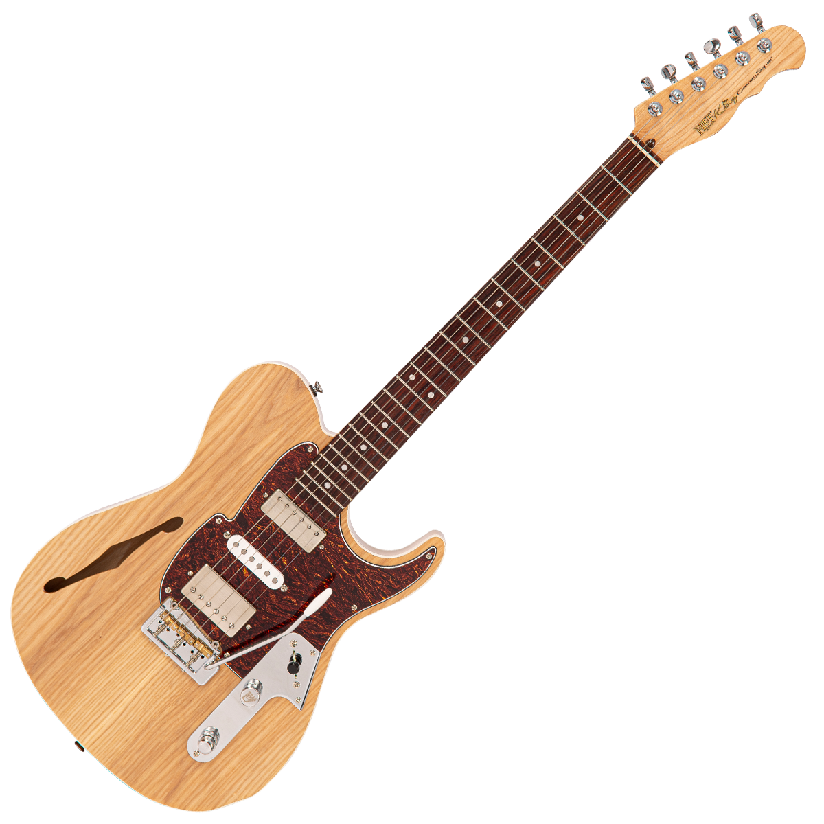 Natural Ash Fret-King Country Squire Semitone De Luxe Electric Guitar