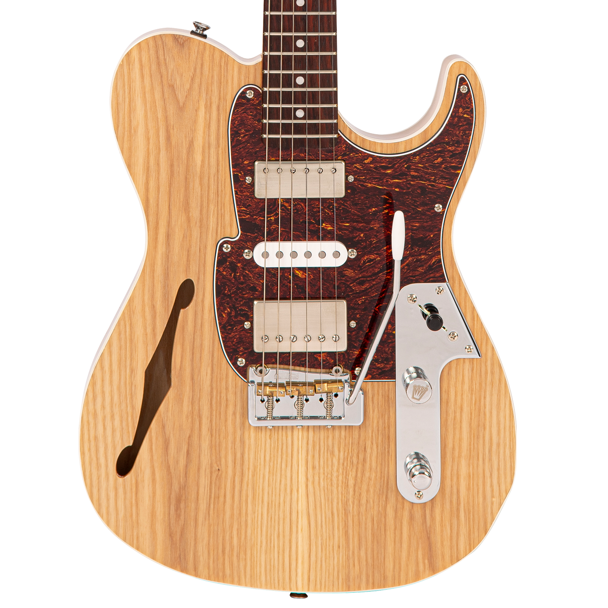 Natural Ash Fret-King Country Squire Semitone De Luxe Electric Guitar