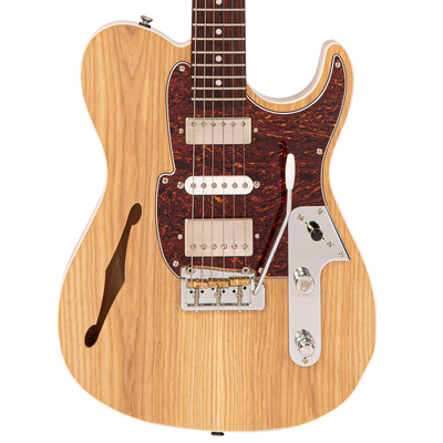 Natural Ash Fret-King Country Squire Semitone De Luxe Electric Guitar