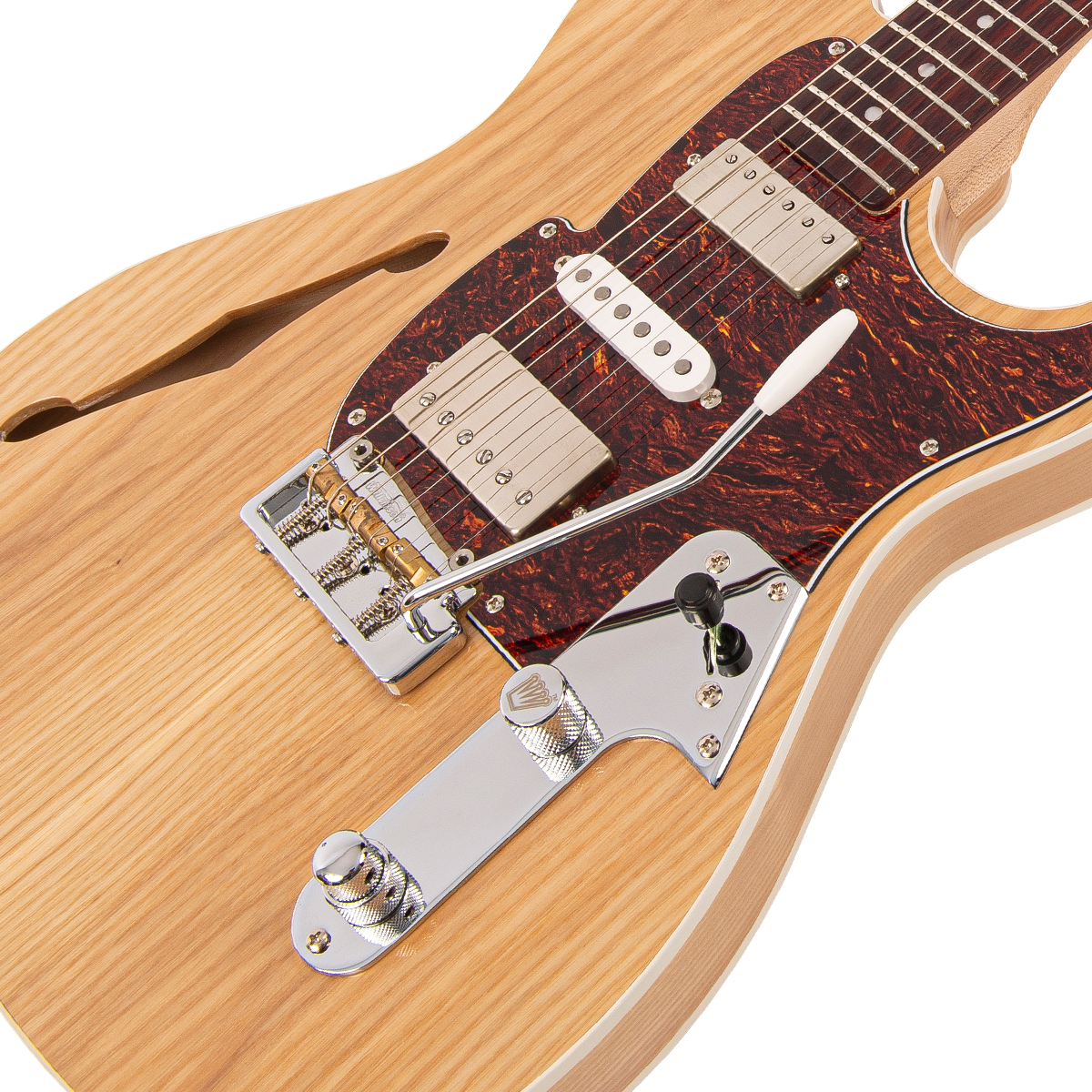 Natural Ash Fret-King Country Squire Semitone De Luxe Electric Guitar