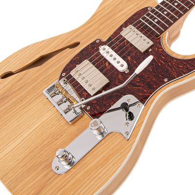 Natural Ash Fret-King Country Squire Semitone De Luxe Electric Guitar