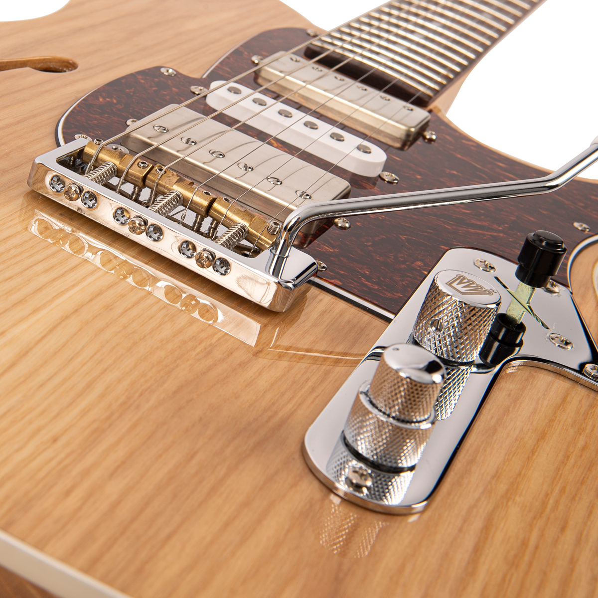 Natural Ash Fret-King Country Squire Semitone De Luxe Electric Guitar