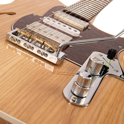 Natural Ash Fret-King Country Squire Semitone De Luxe Electric Guitar