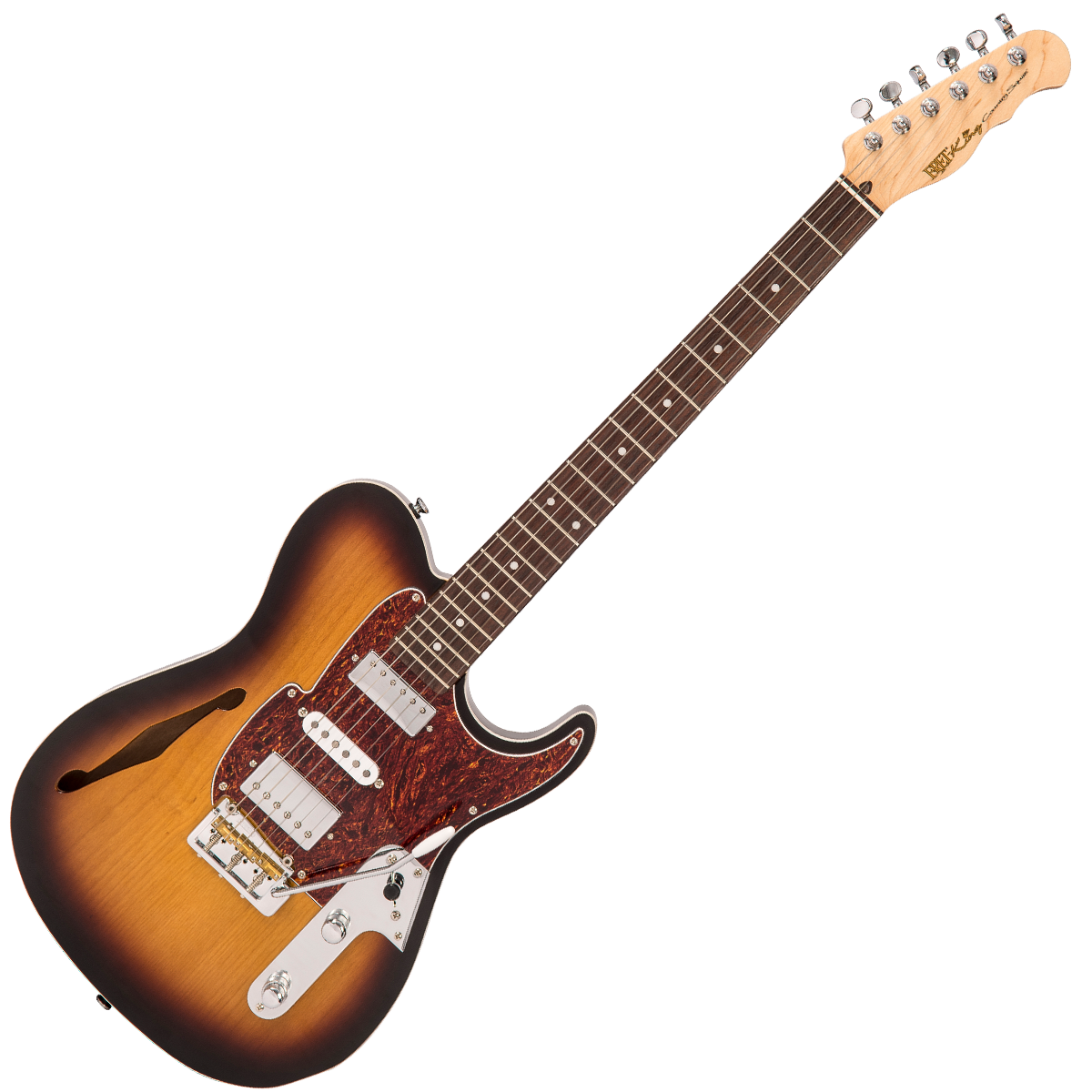 Original Classic Burst Fret-King Country Squire Semitone De Luxe Electric Guitar