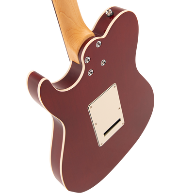 Thru Red Fret-King Country Squire Semitone De Luxe Electric Guitar