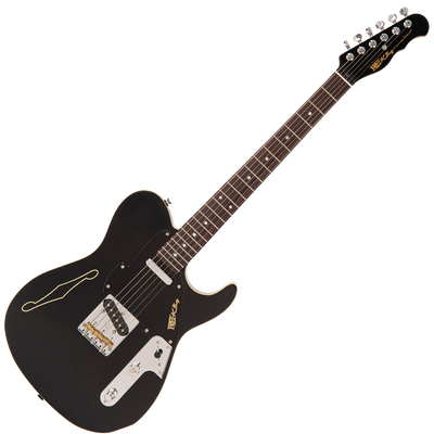 Gloss Black Fret-King Country Squire Stealth Electric Guitar