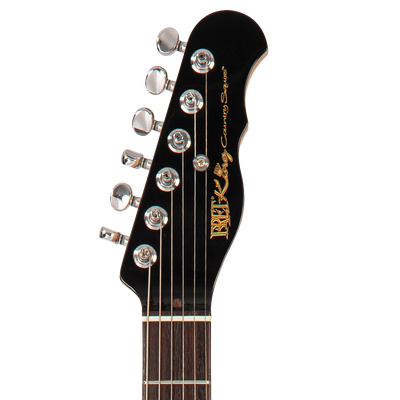 Gloss Black Fret-King Country Squire Stealth Electric Guitar