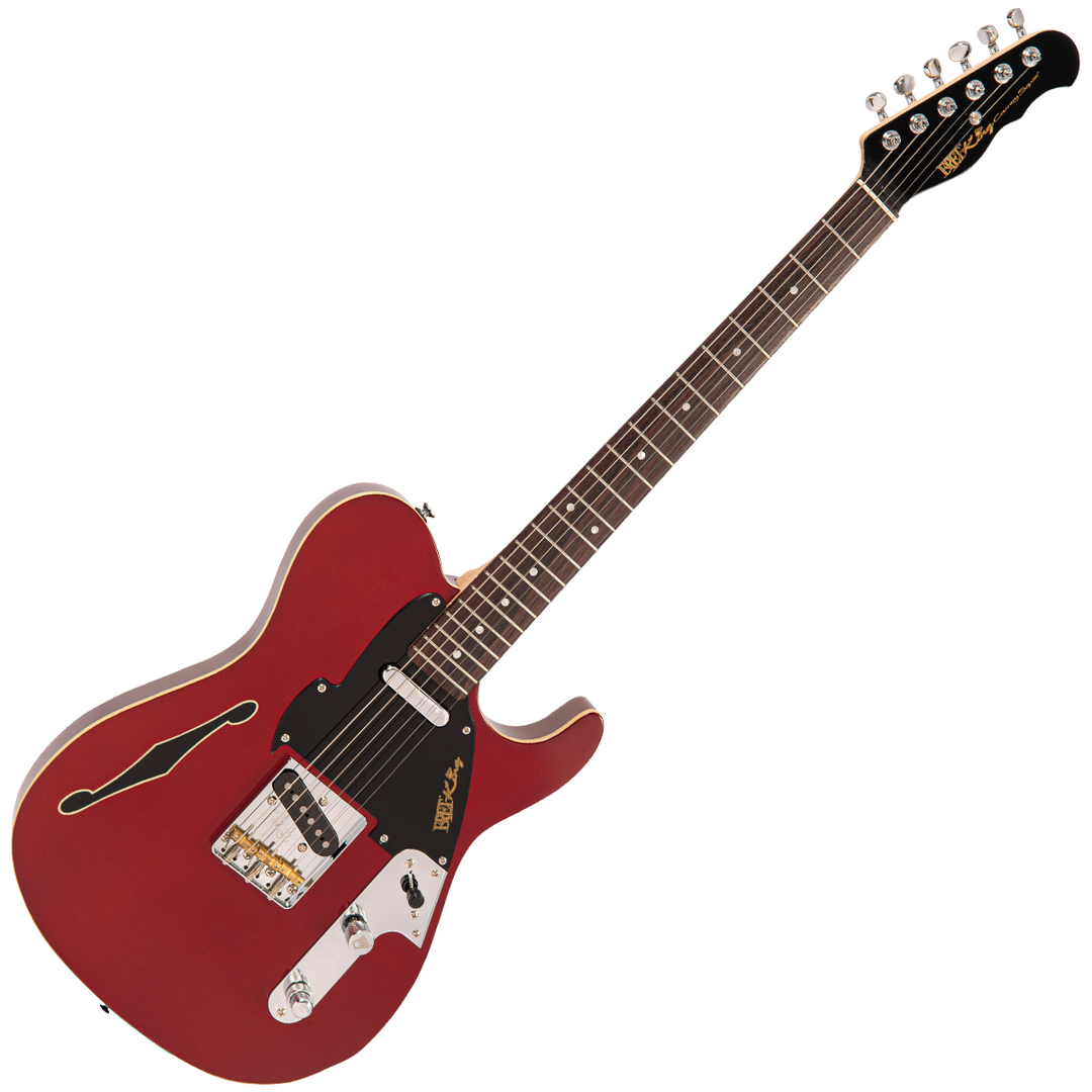 Candy Apple Red Fret-King Country Squire Stealth Electric Guitar