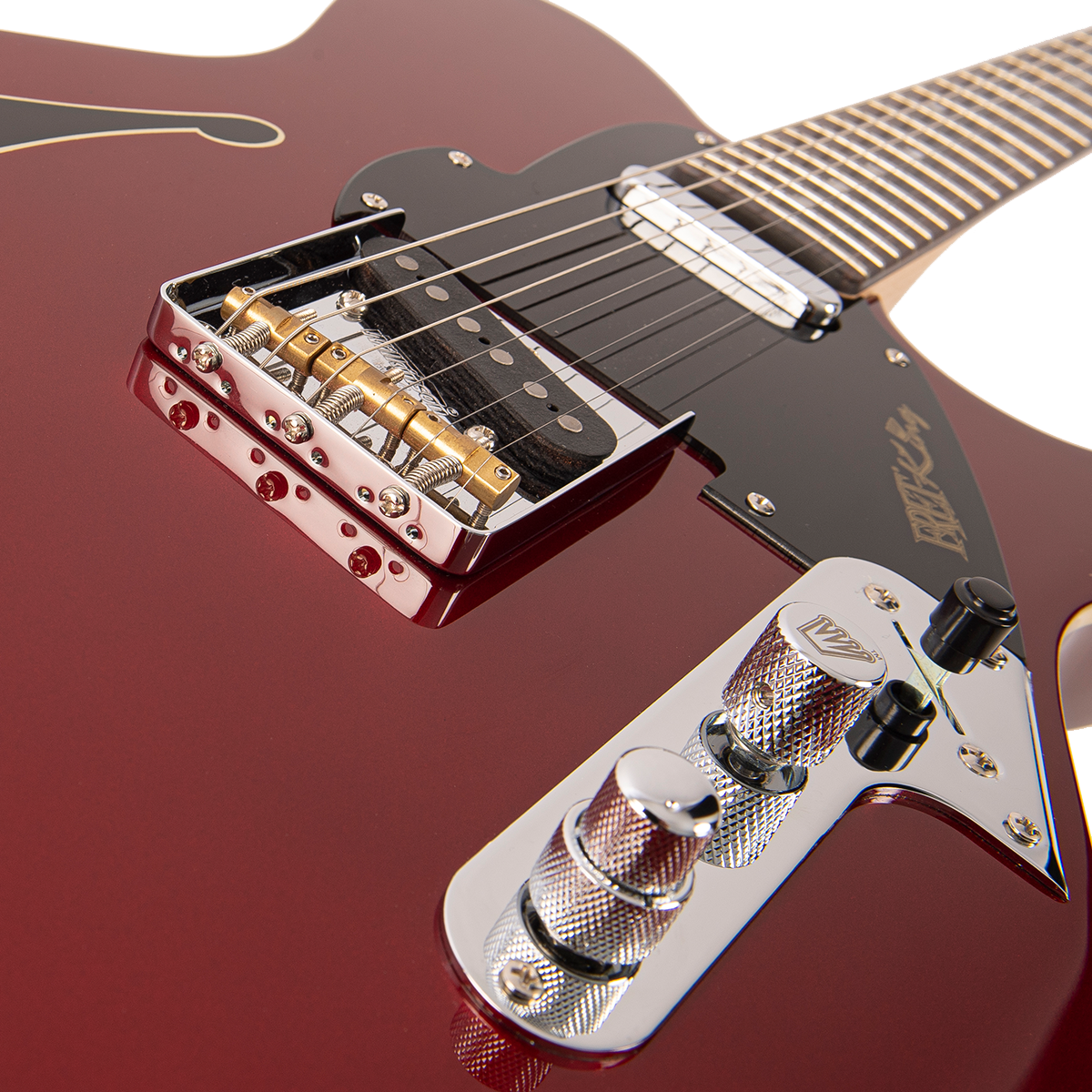 Fret-King Country Squire Stealth ~ Candy Apple Red