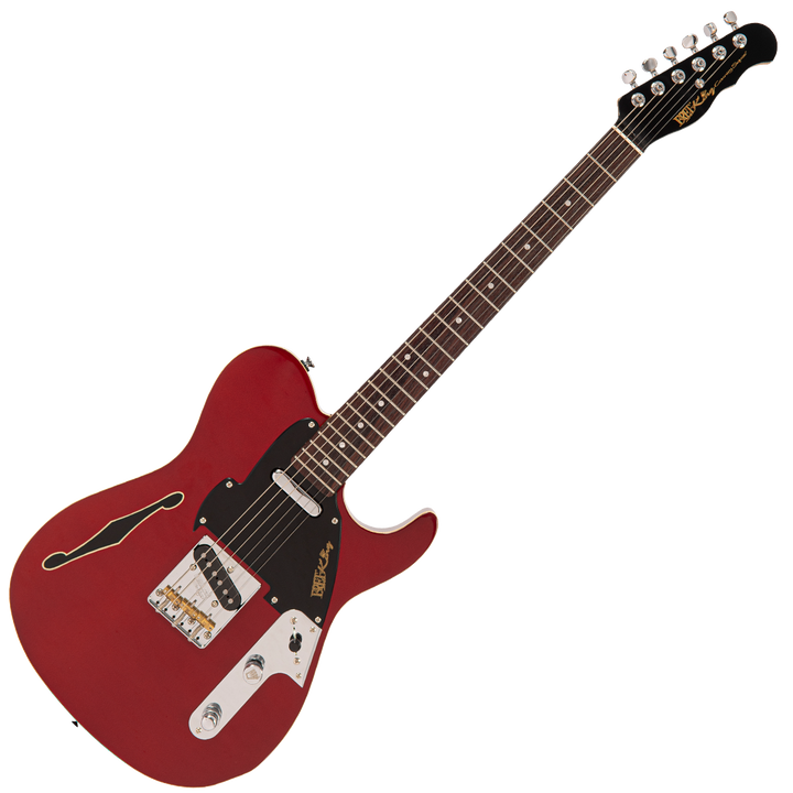 Candy Apple Red Fret-King Country Squire Stealth Electric Guitar