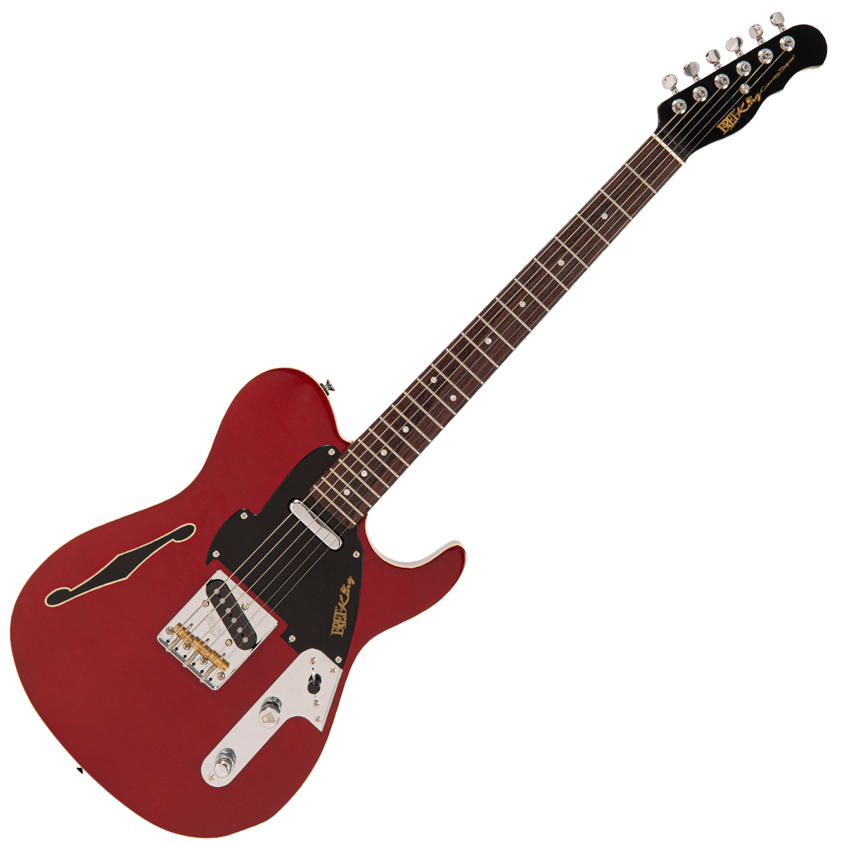 Candy Apple Red Fret-King Country Squire Stealth Electric Guitar