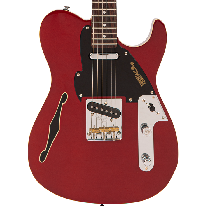 Candy Apple Red Fret-King Country Squire Stealth Electric Guitar