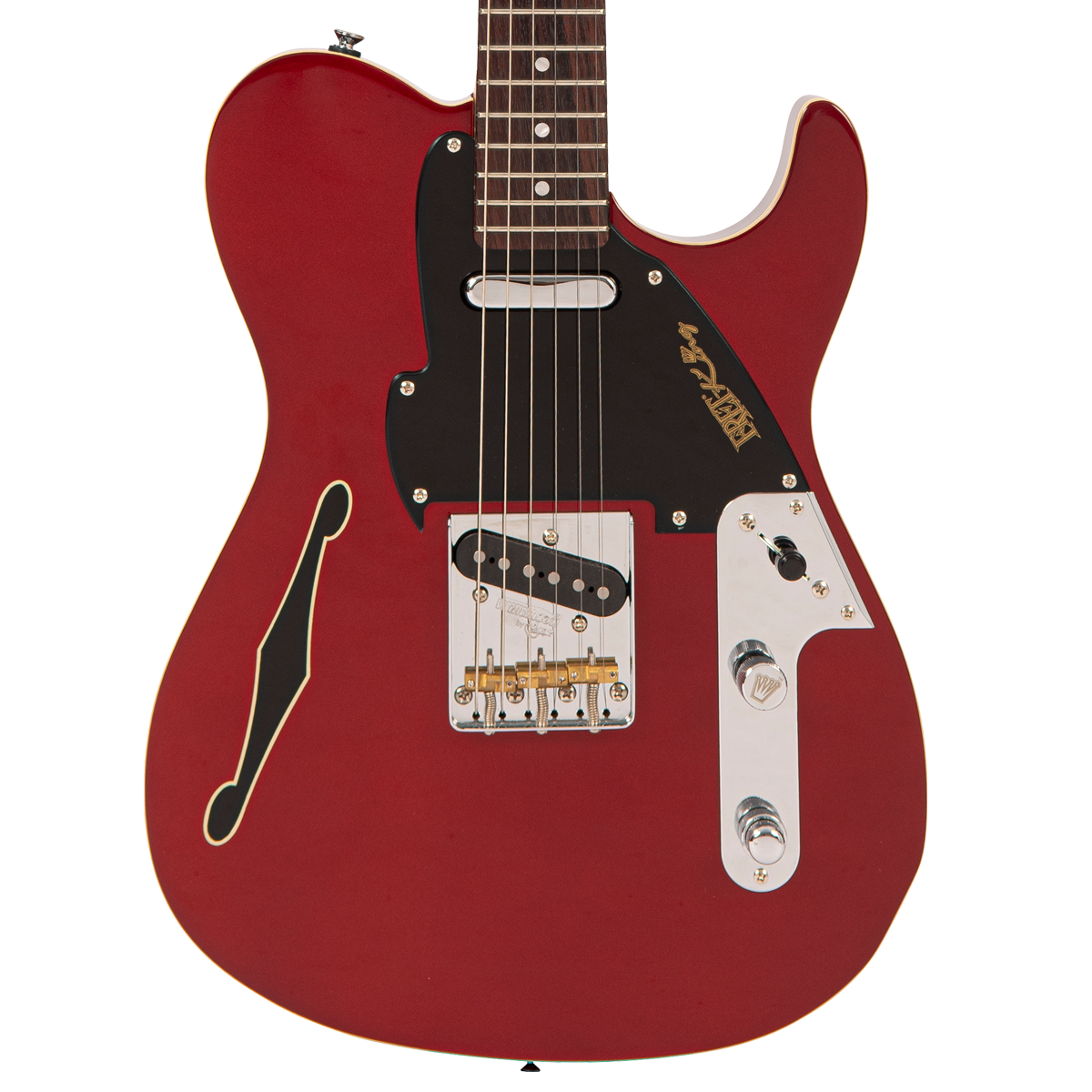 Candy Apple Red Fret-King Country Squire Stealth Electric Guitar