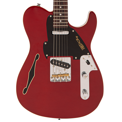 Candy Apple Red Fret-King Country Squire Stealth Electric Guitar