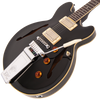 Gloss Black Fret-King Elise Custom with vintage style Vibrato Electric Guitar 