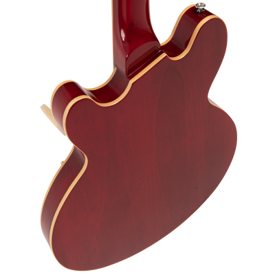 Cherry Red Fret-King Elise Custom with vintage style Vibrato Electric Guitar