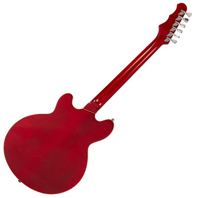 Cherry Red Fret-King Elise Custom with vintage style Vibrato Electric Guitar