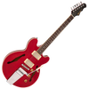 Cherry Red Fret-King Elise Custom with vintage style Vibrato Electric Guitar