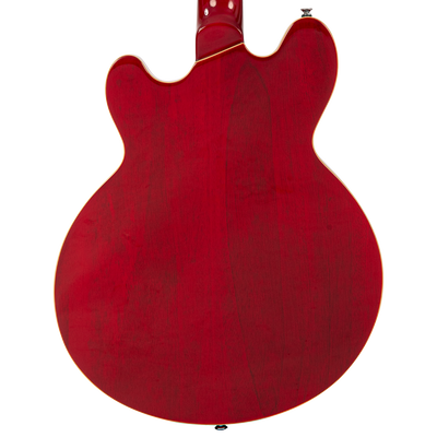 Cherry Red Fret-King Elise Custom with vintage style Vibrato Electric Guitar