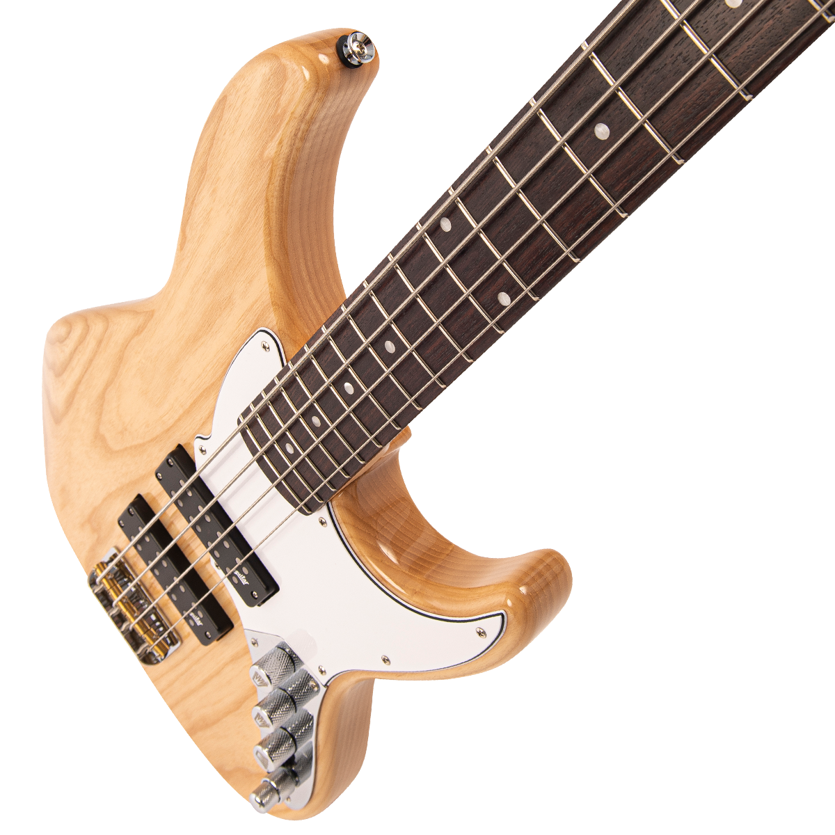 Natural Ash Fret-King Perception Custom Bass Guitar