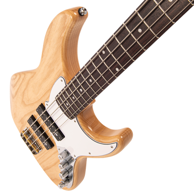 Natural Ash Fret-King Perception Custom Bass Guitar