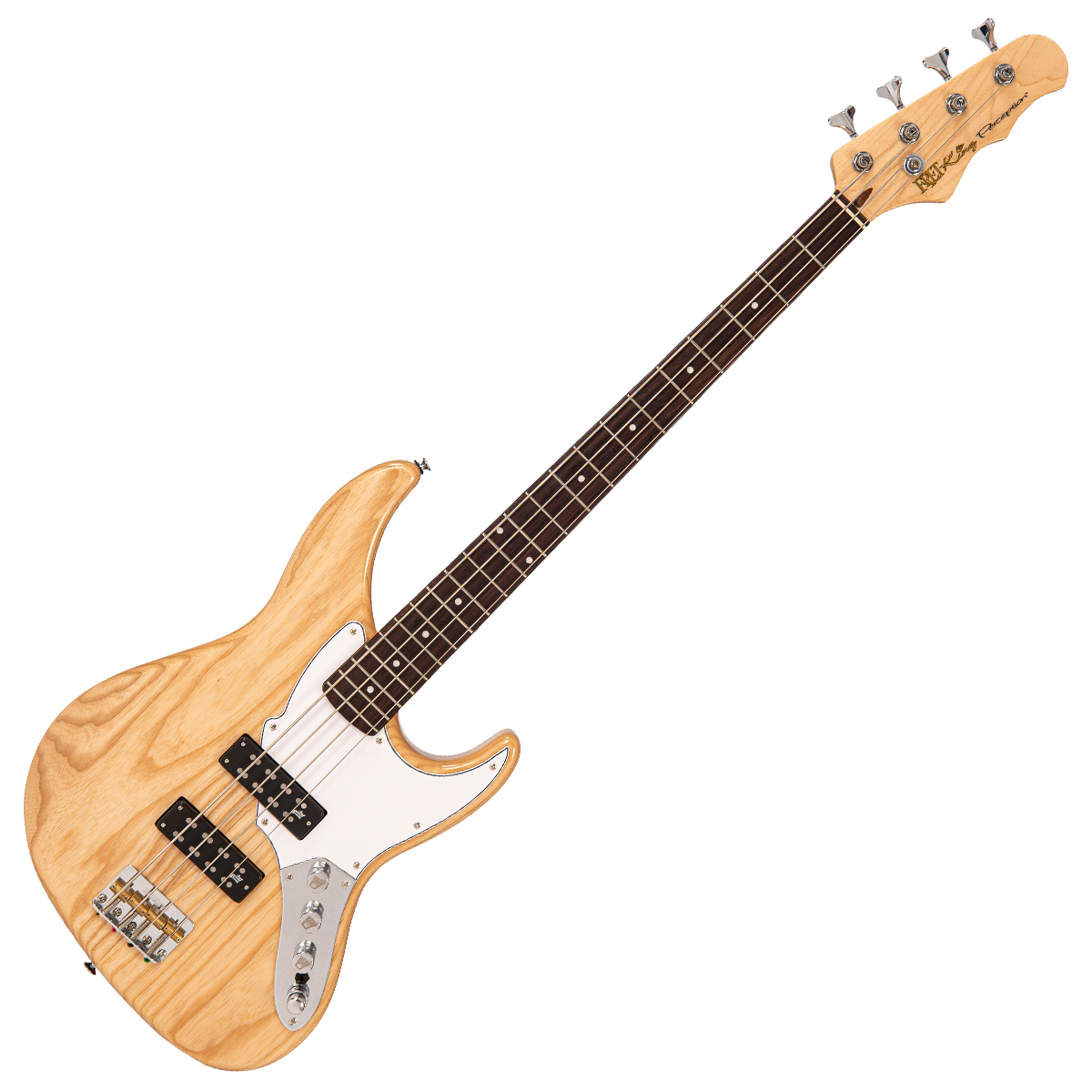 Natural Ash Fret-King Perception Custom Bass Guitar