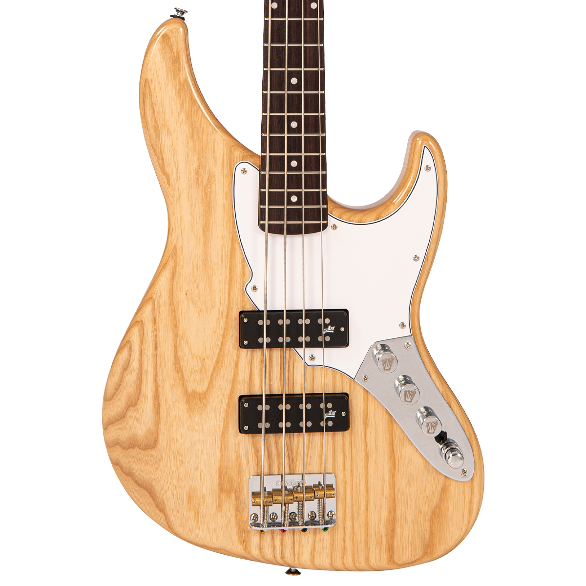 Natural Ash Fret-King Perception Custom Bass Guitar