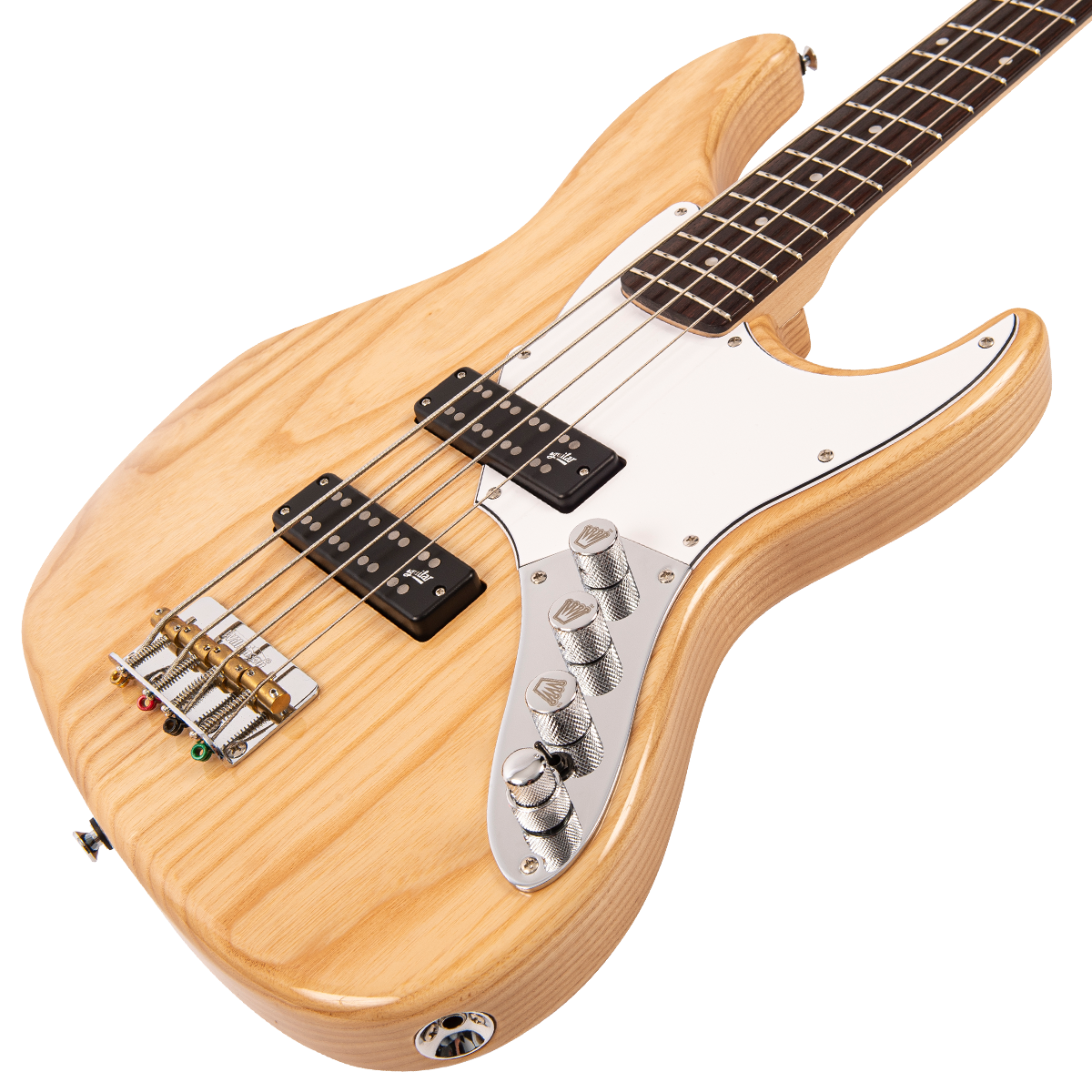 Natural Ash Fret-King Perception Custom Bass Guitar