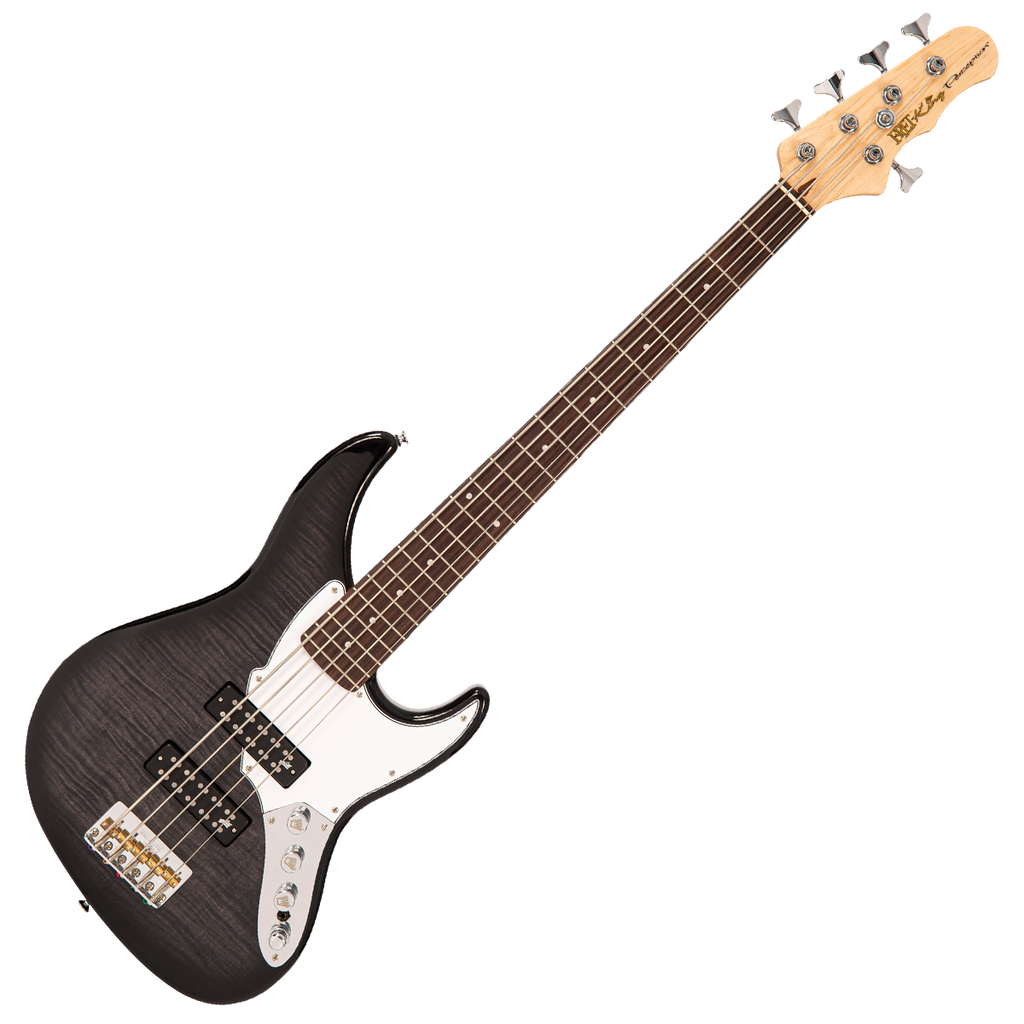 Blackburst Fret-King Perception Custom 5 String Bass Guitar 