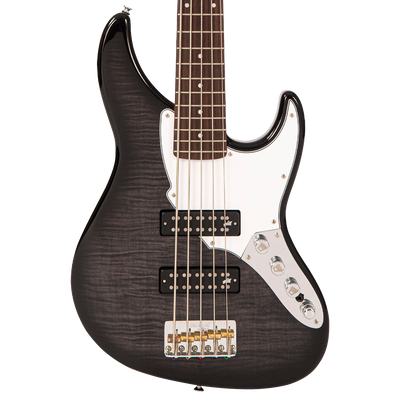 Blackburst Fret-King Perception Custom 5 String Bass Guitar 