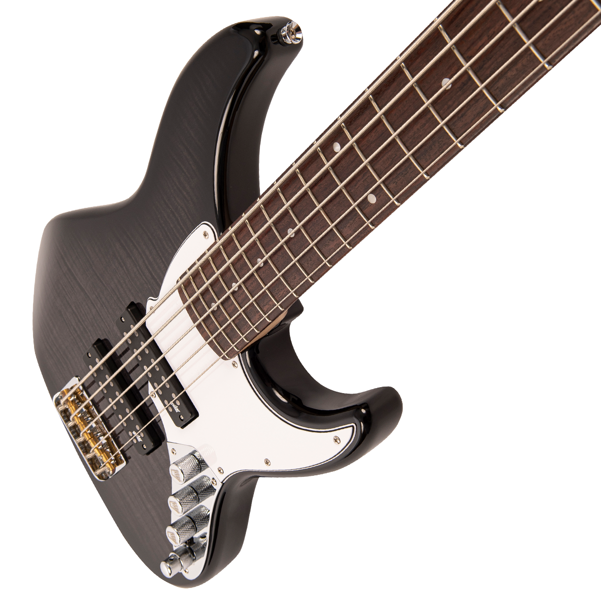 Blackburst Fret-King Perception Custom 5 String Bass Guitar 
