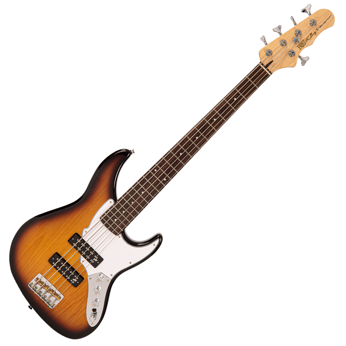 Original Classic Burst Fret-King Perception Custom 5 String Bass Guitar