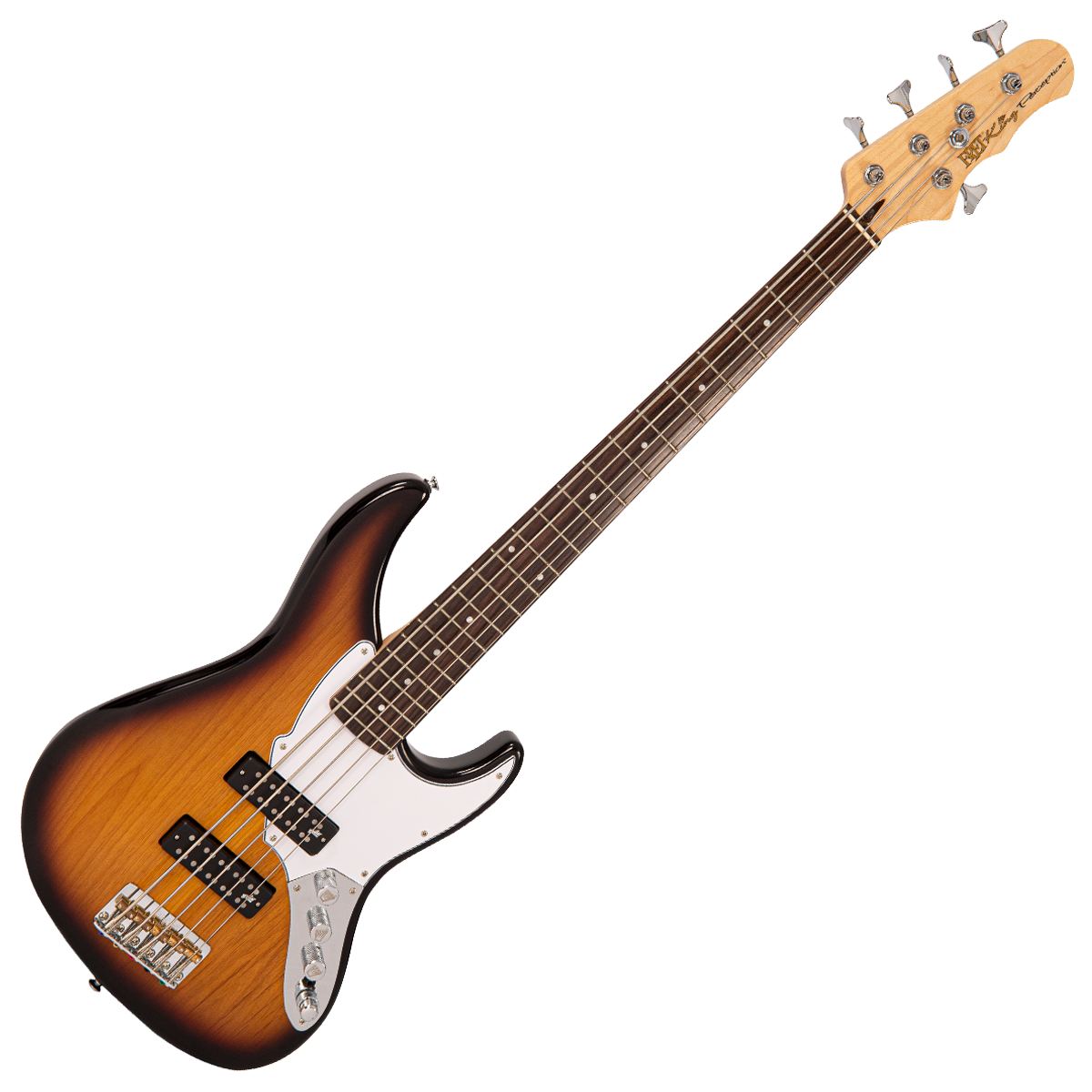 Original Classic Burst Fret-King Perception Custom 5 String Bass Guitar