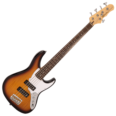 Original Classic Burst Fret-King Perception Custom 5 String Bass Guitar