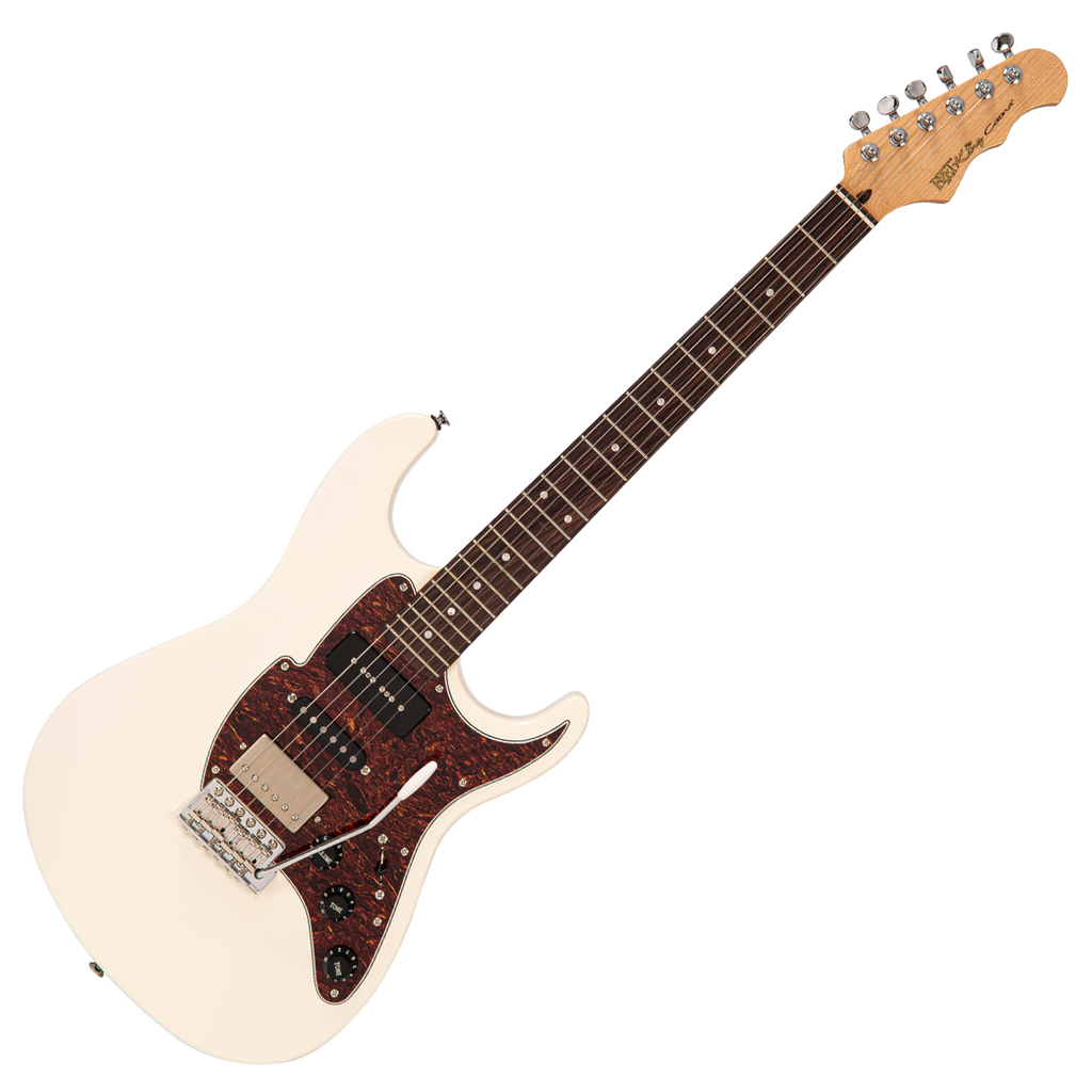 Vintage White Fret-King Corona Custom Electric Guitar