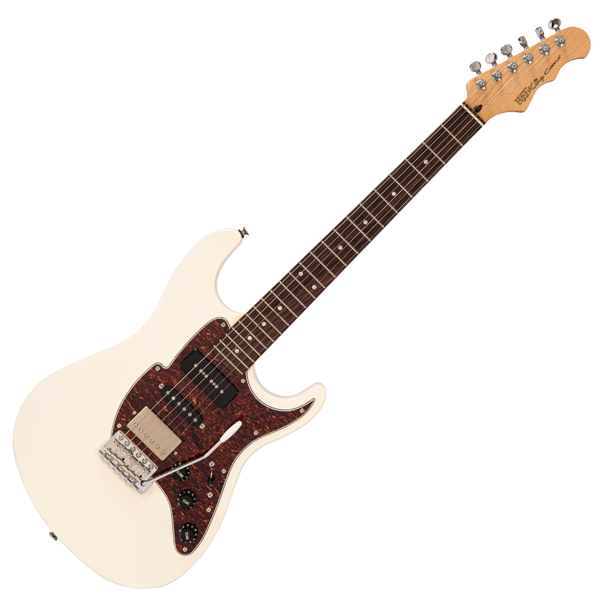 Vintage White Fret-King Corona Custom Electric Guitar