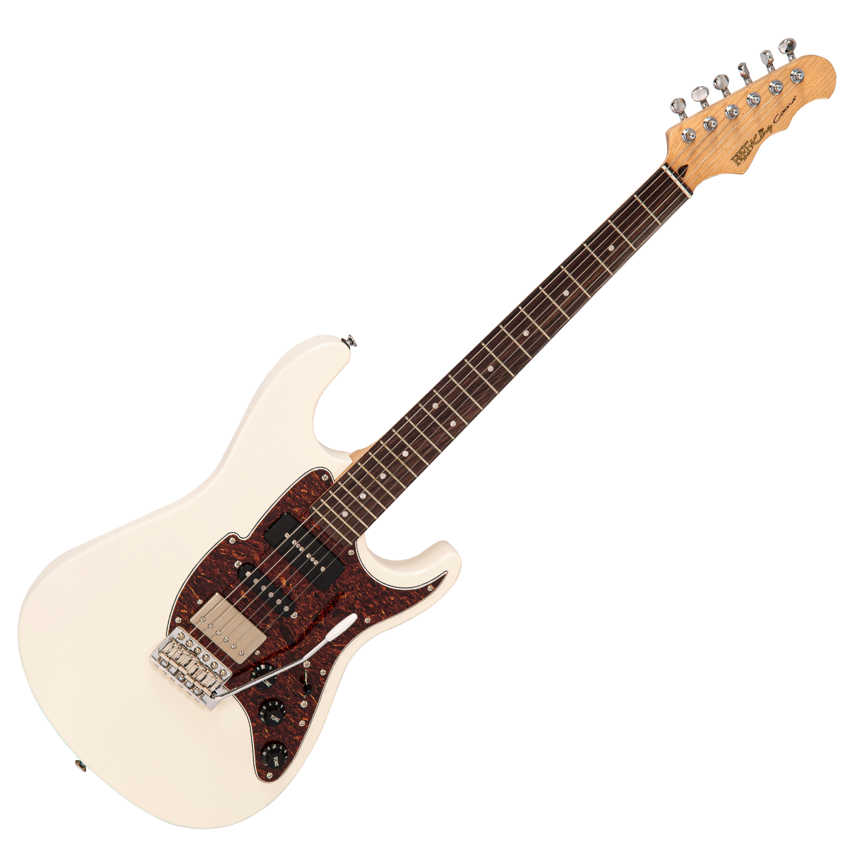 Vintage White Fret-King Corona Custom Electric Guitar