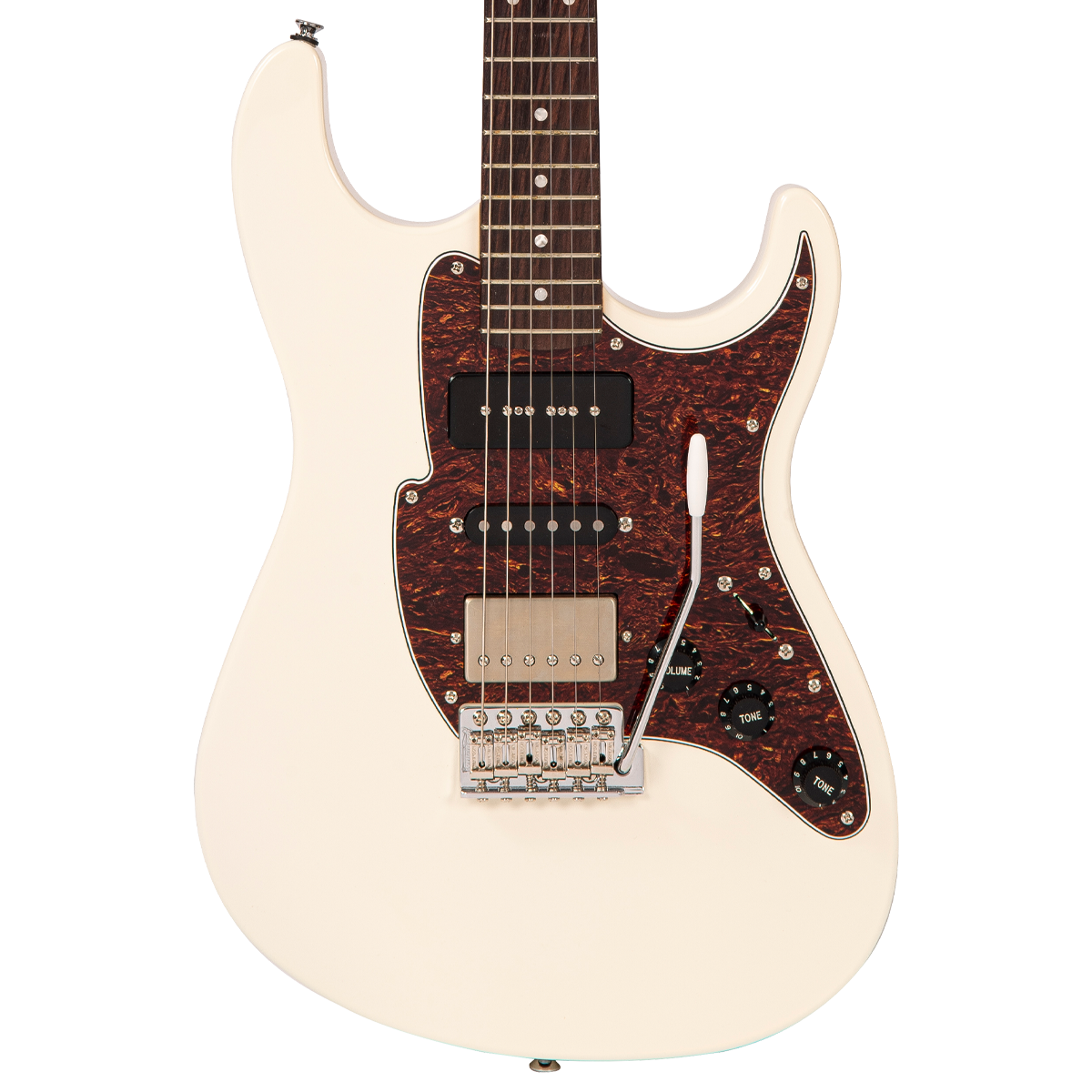 Vintage White Fret-King Corona Custom Electric Guitar