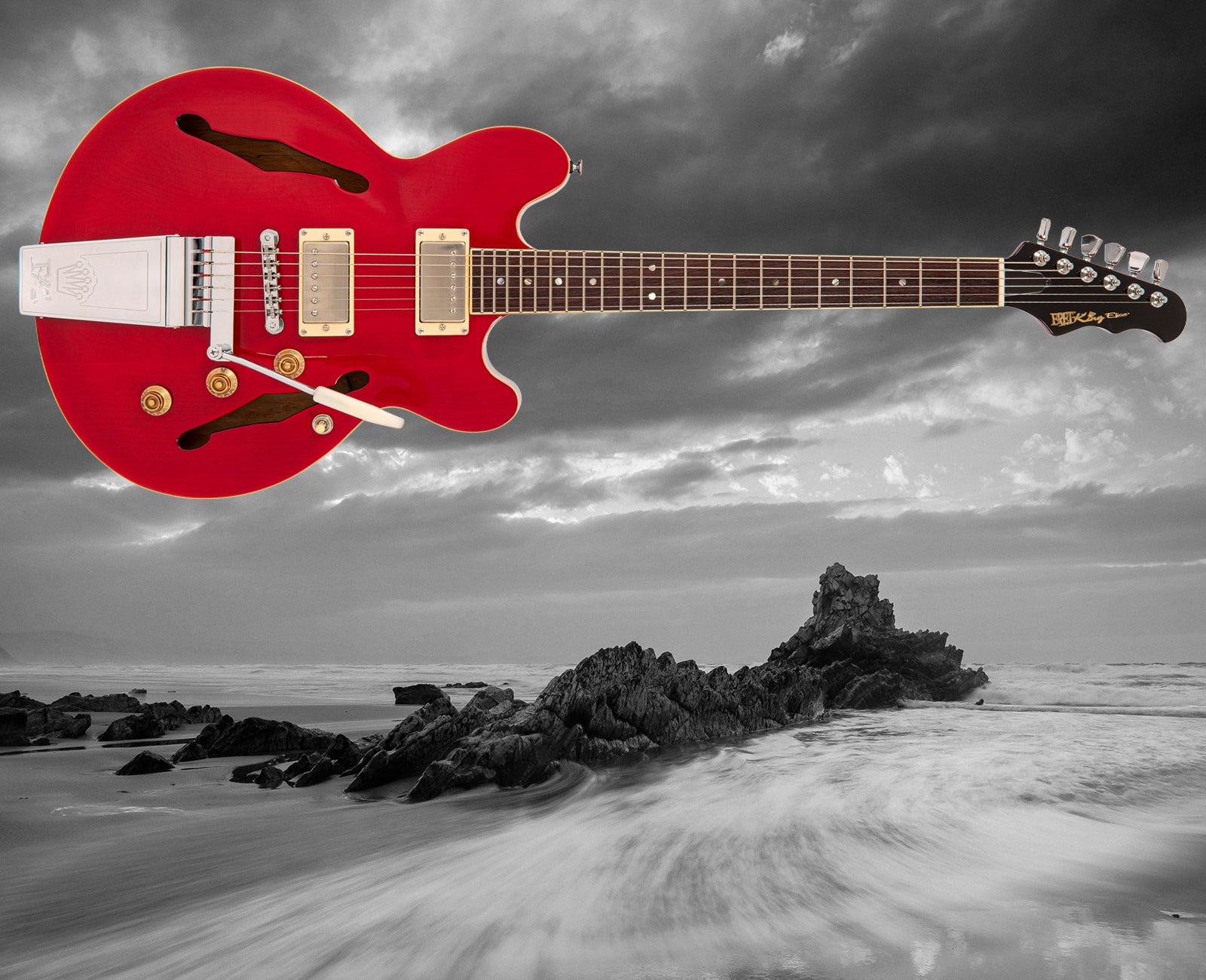 Fret-King guitars, professional working instruments designed in the UK