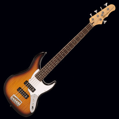 Fret-King Perception Custom 5 String Bass ~ Original Classic Burst